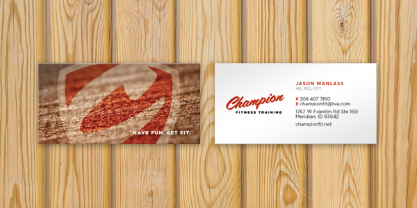 Champion Fitness Training Business Cards